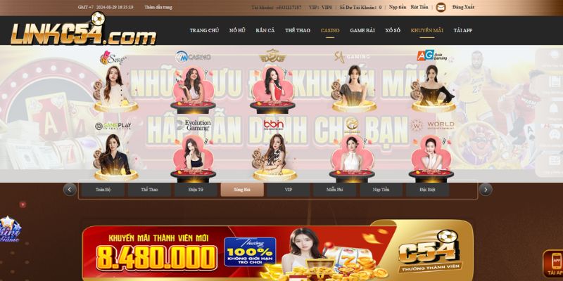 Giới thiệu live casino c54