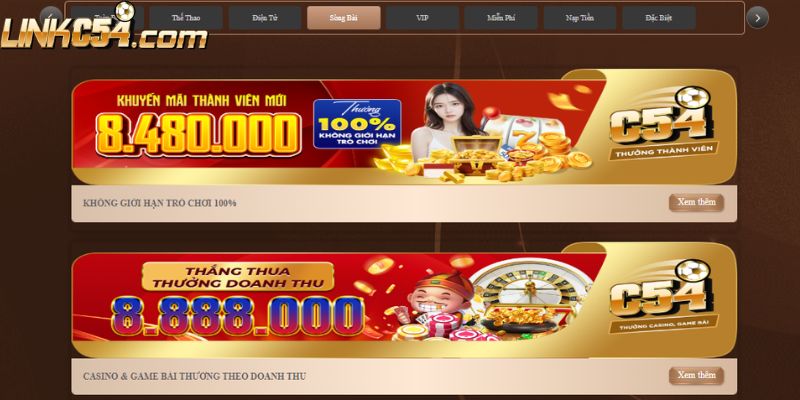 Sảnh casino trực tuyến Sexy nhiều ưu đãi tại c54